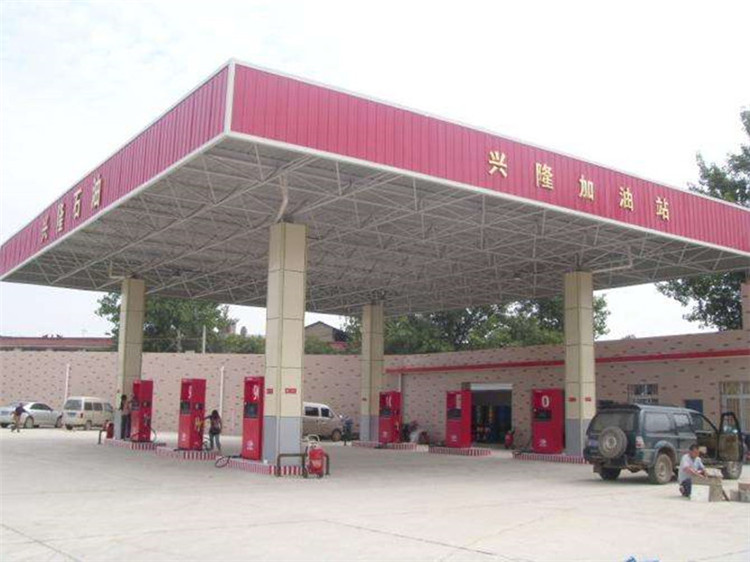 汉中加油站钢结构网架案例9