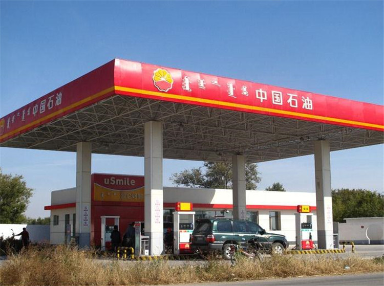 汉中加油站钢结构网架案例1